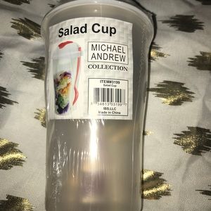 Salad Cup and Fork Set